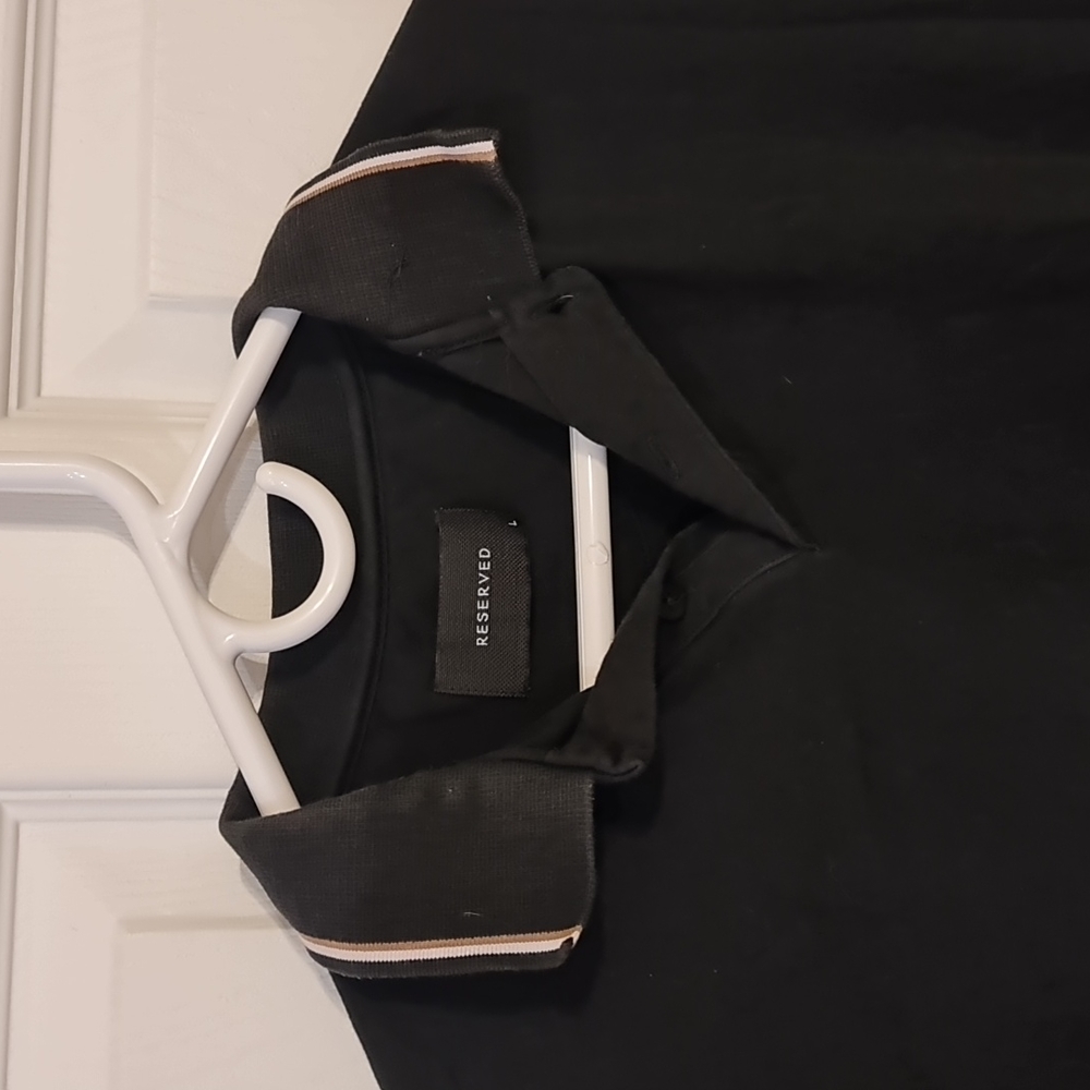 Reserved black polo shirt